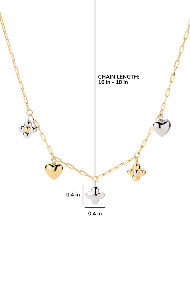 Ana Luisa Azura Charm Necklace, Alternate, color, Gold / Silver