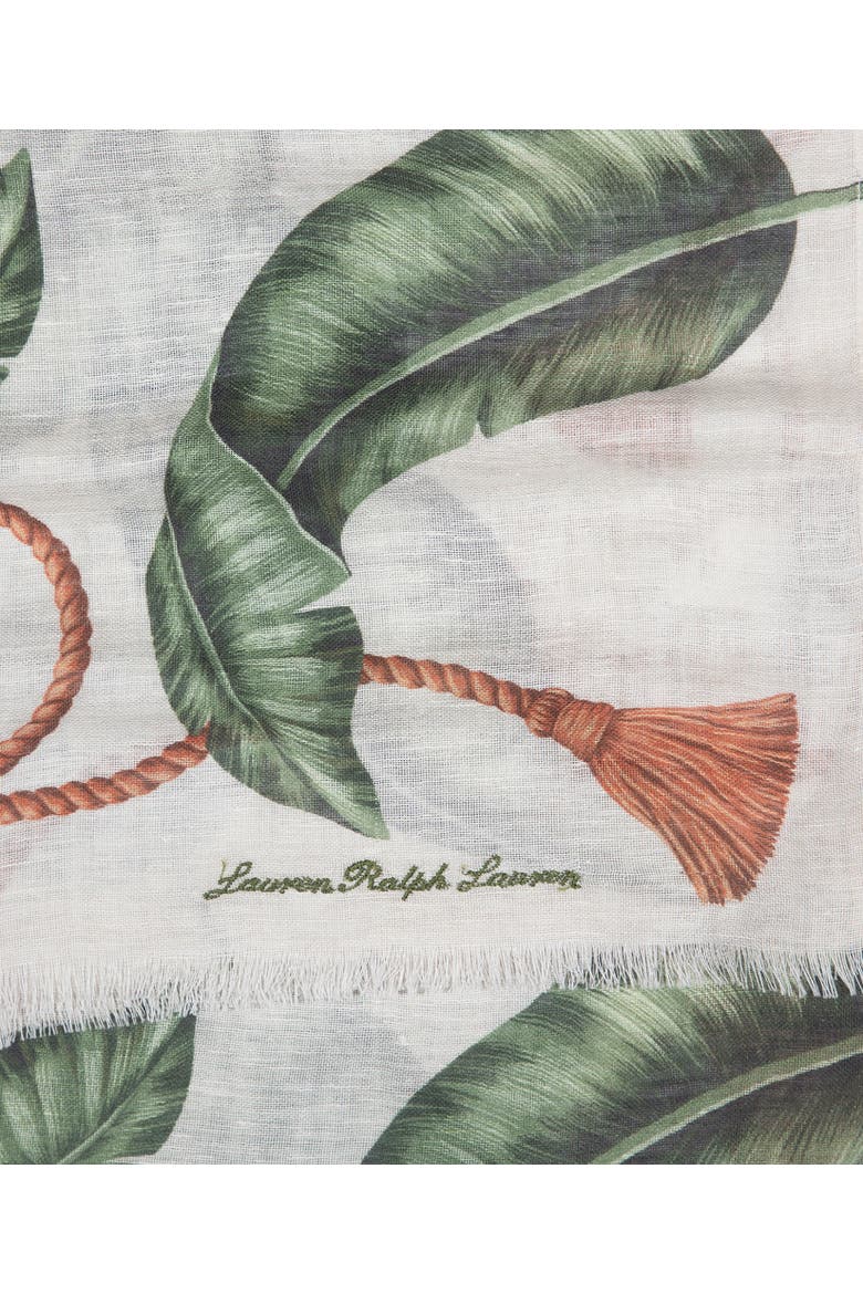 Leaf & Tassel Wrap, Alternate, color, Olive