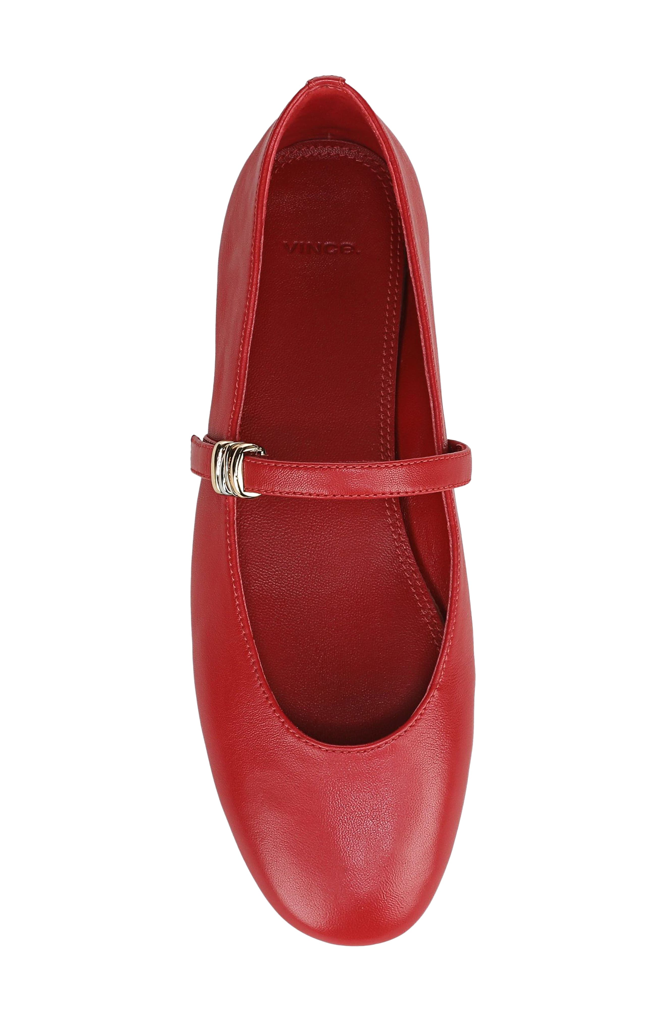 Olivette Ballet Flat, Alternate, color, CRIMSON LEATHER