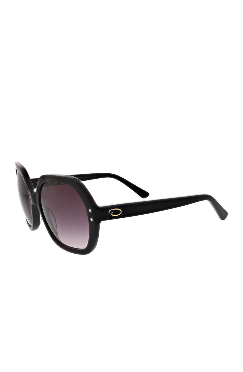 O by Oscar de la Renta 57mm Angled Square Sunglasses, Main, color, 