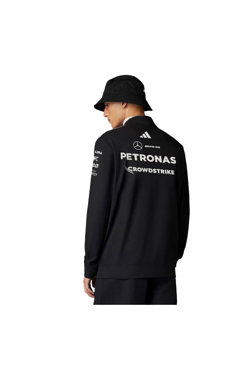 adidas Men's adidas  Black Mercedes-AMG Petronas F1 Team Team Wear Quarter-Zip Pullover Sweatshirt, Alternate, color, 