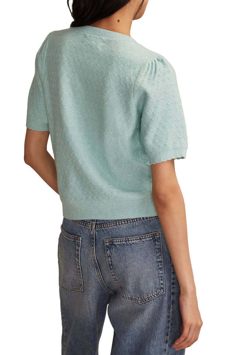 Lucky Brand Cloud Soft Puff Sleeve Sweater, Alternate, color, Blue Haze