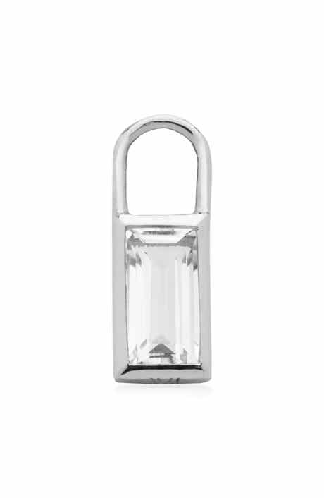 Monica Vinader Baguette Quartz Charm Pendant