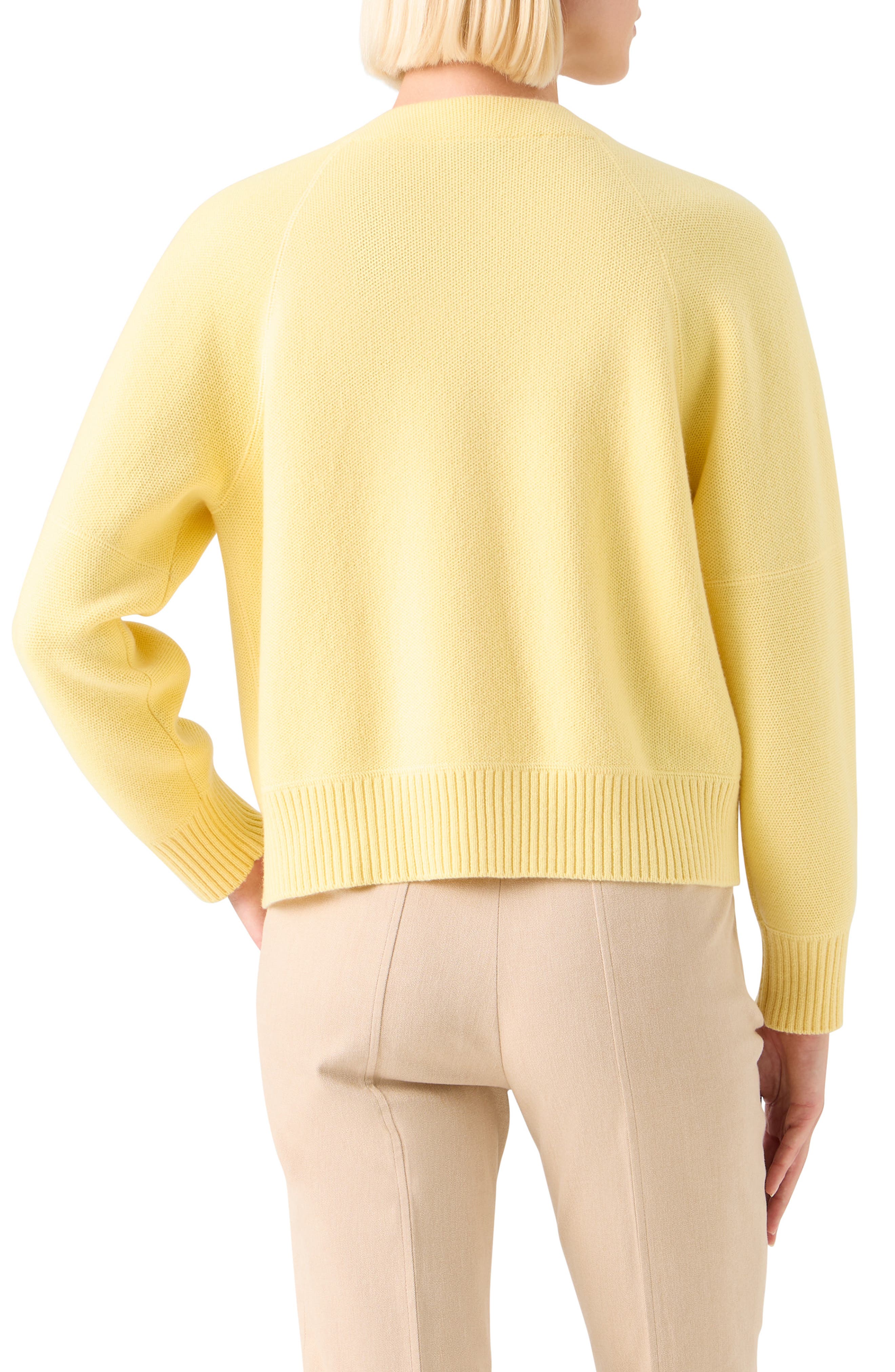 Cashmere Pique Zip-Up Cardigan - image 4
