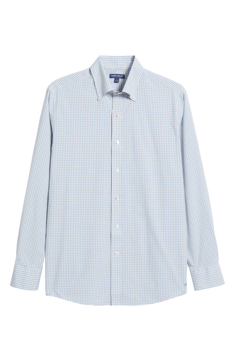 Peter Millar Crown Crafted Rollins Performance Poplin Sport Shirt, Alternate, color, Fountain Blue