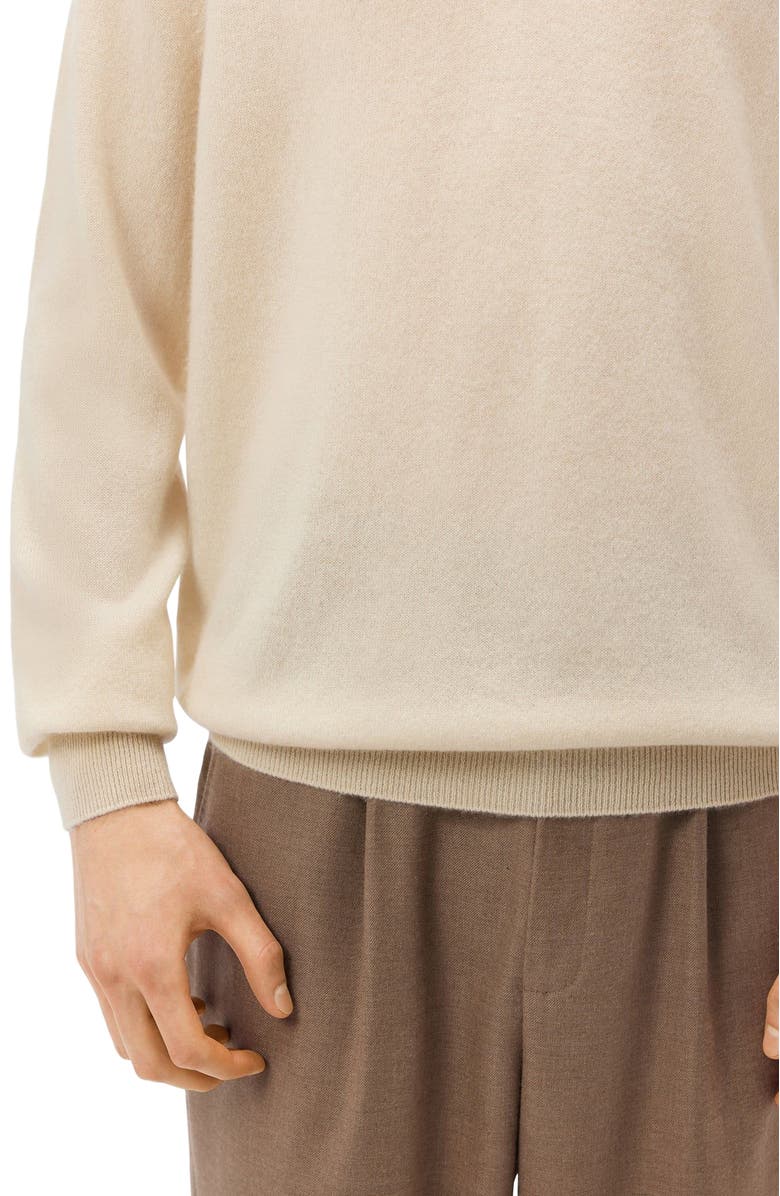 GOBI Mongolian Cashmere Essential Cashmere Polo Sweater, Alternate, color, Off White