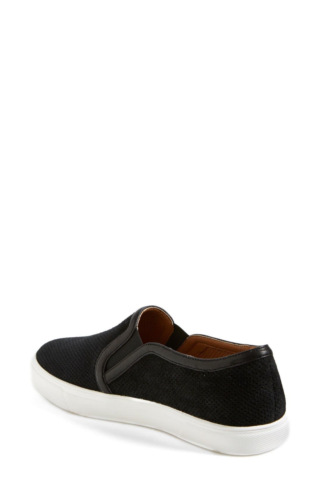 'Turner' Slip-On Sneaker, Alternate, color, BLACK LEATHER