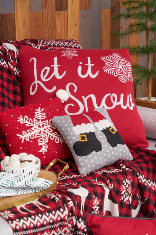 C & F Home C&f Home Santa Shoes Christmas Pillow In Gray
