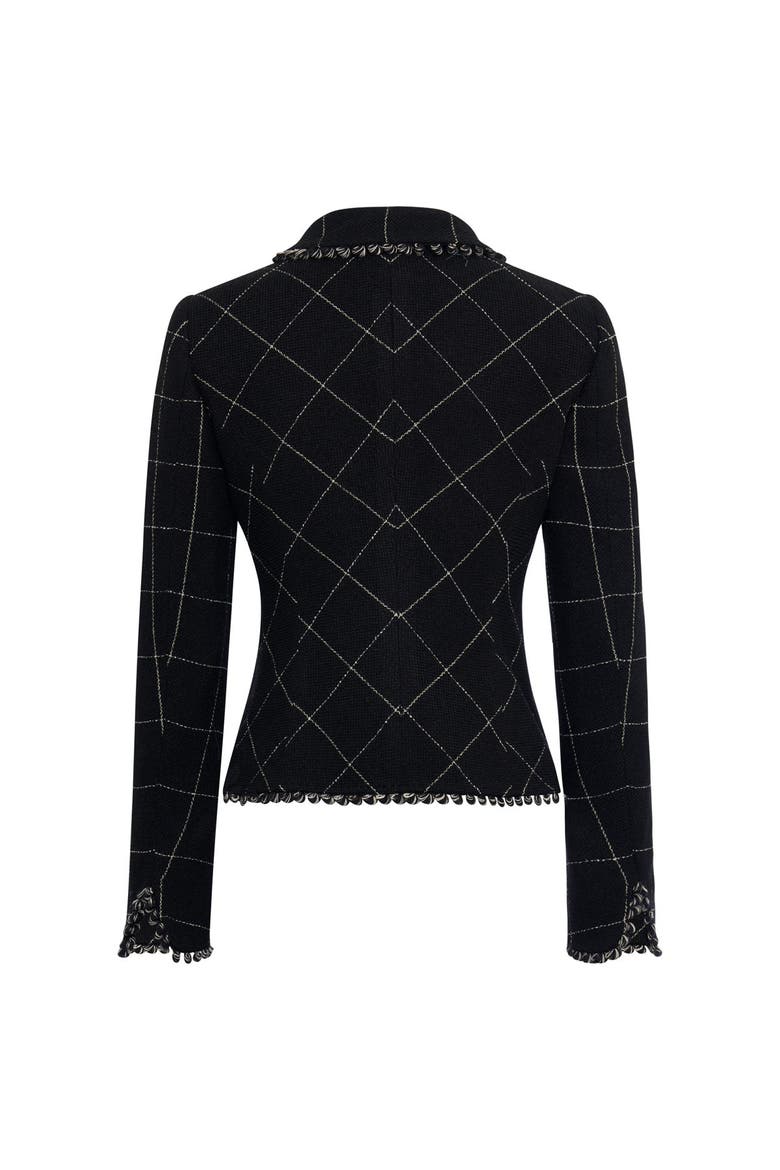 Boucle Jacket With Matching Trims, Alternate, color, Black
