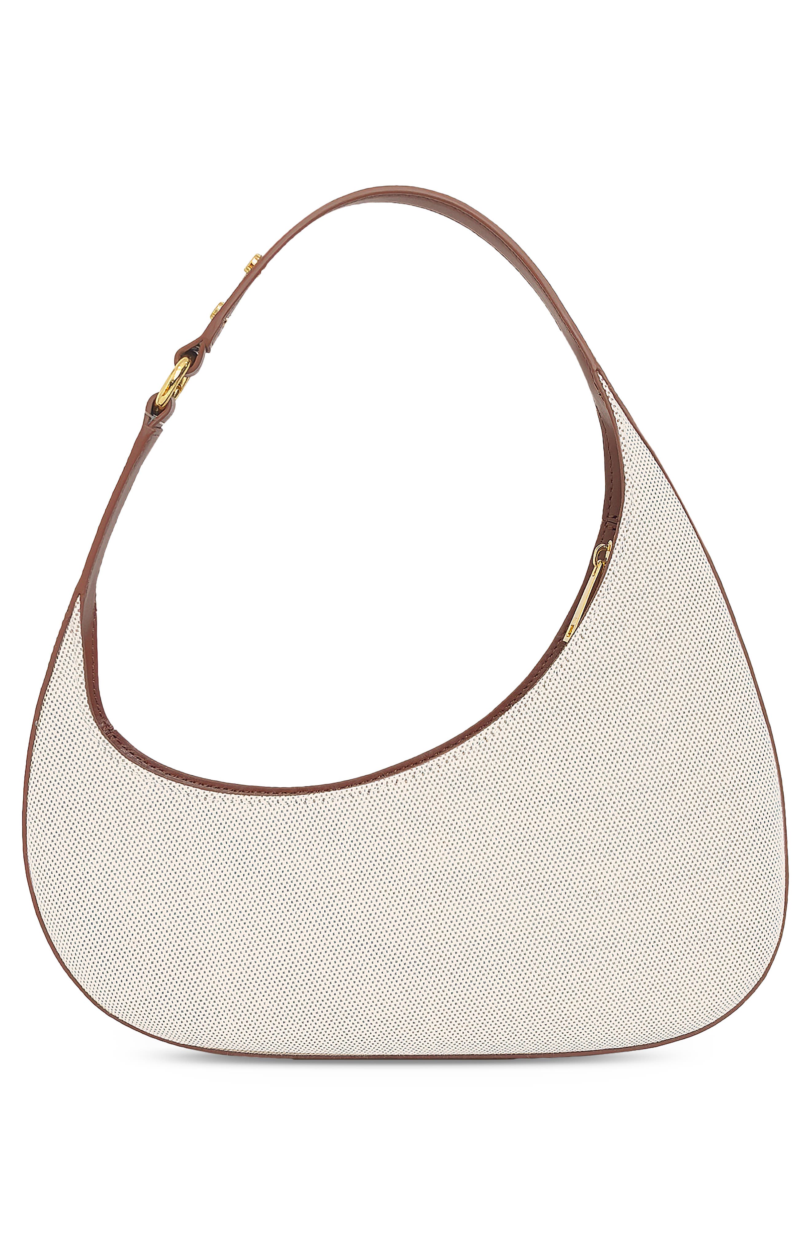 JW PEI Harlee Woven Canvas Shoulder Bag, Alternate, color, Brown Canvas