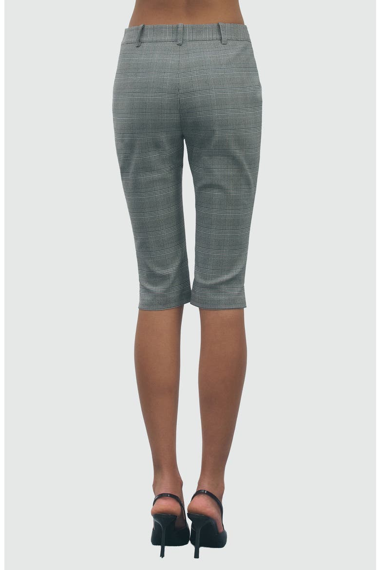 Sloan Glen Plaid Crop Pants, Alternate, color, BLACK WHITE