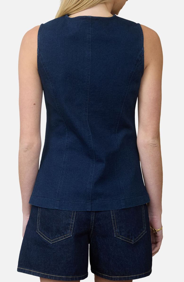 Blu Pepper Button Up Vest, Alternate, color, Denim