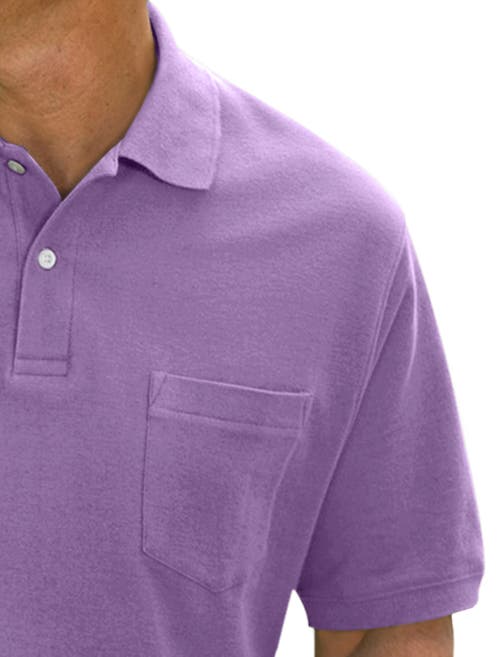 Harbor Bay By Dxl Big & Tall Pocket Piqué Polo Shirt