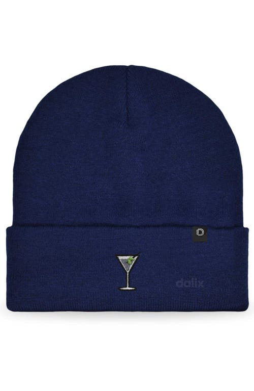 Dalix Martini Beanie Cap In Blue
