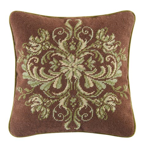 Colonial Williamsburg Windsor Needlepoint Accent Throw Pillow