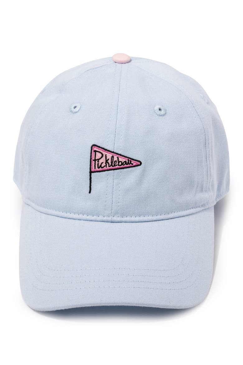 Pickle Ball Embroidered Baseball Cap, Main, color, LIGHT BLUE