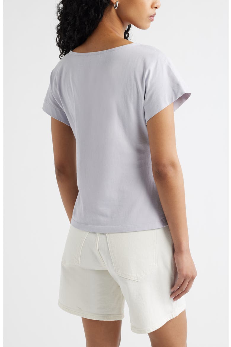 Asymmetric Cotton T-Shirt, Alternate, color, PURPLE EVENING