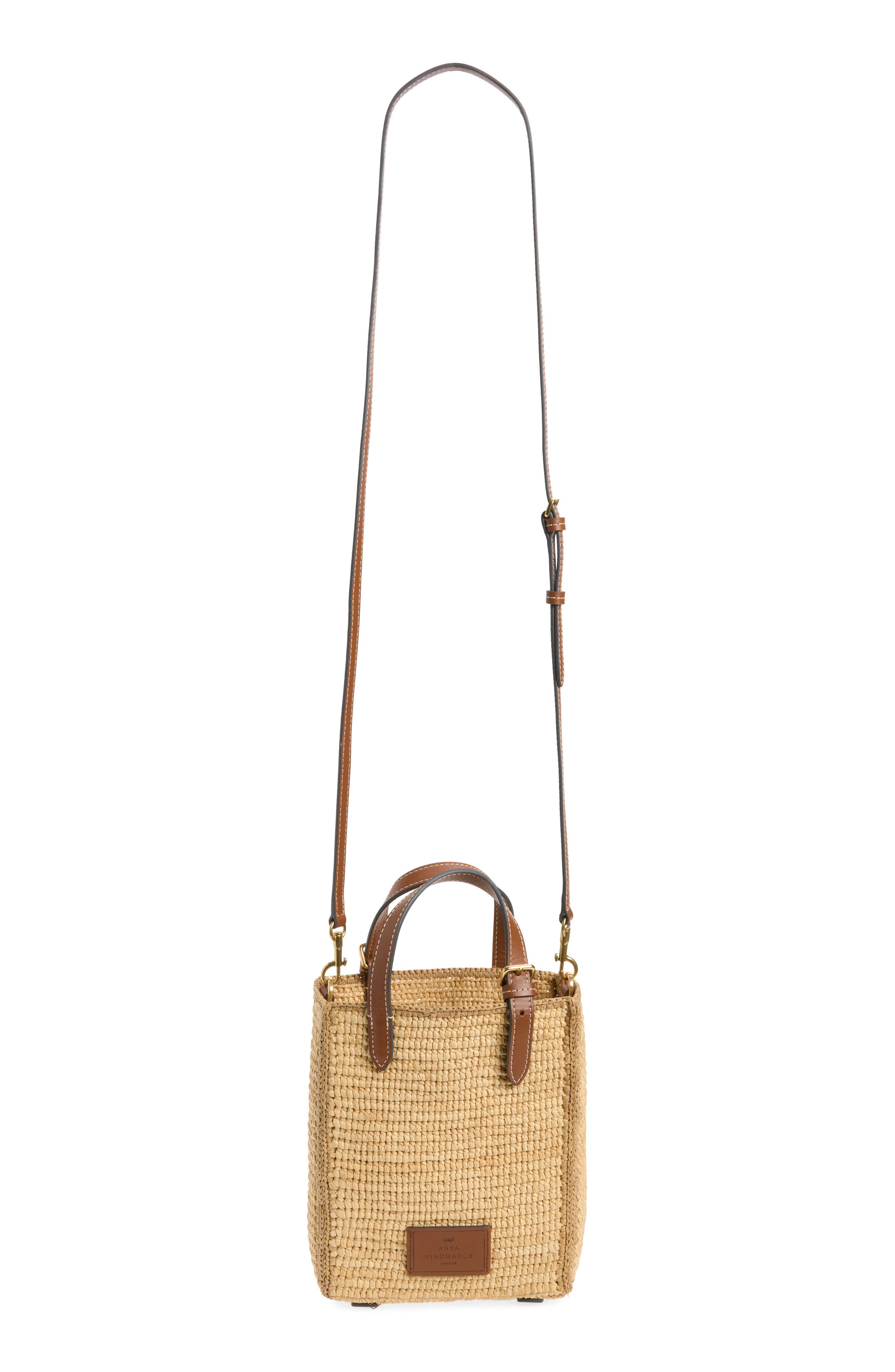 Mini Raffia Eyes Crossbody Tote, Alternate, color, NATURAL