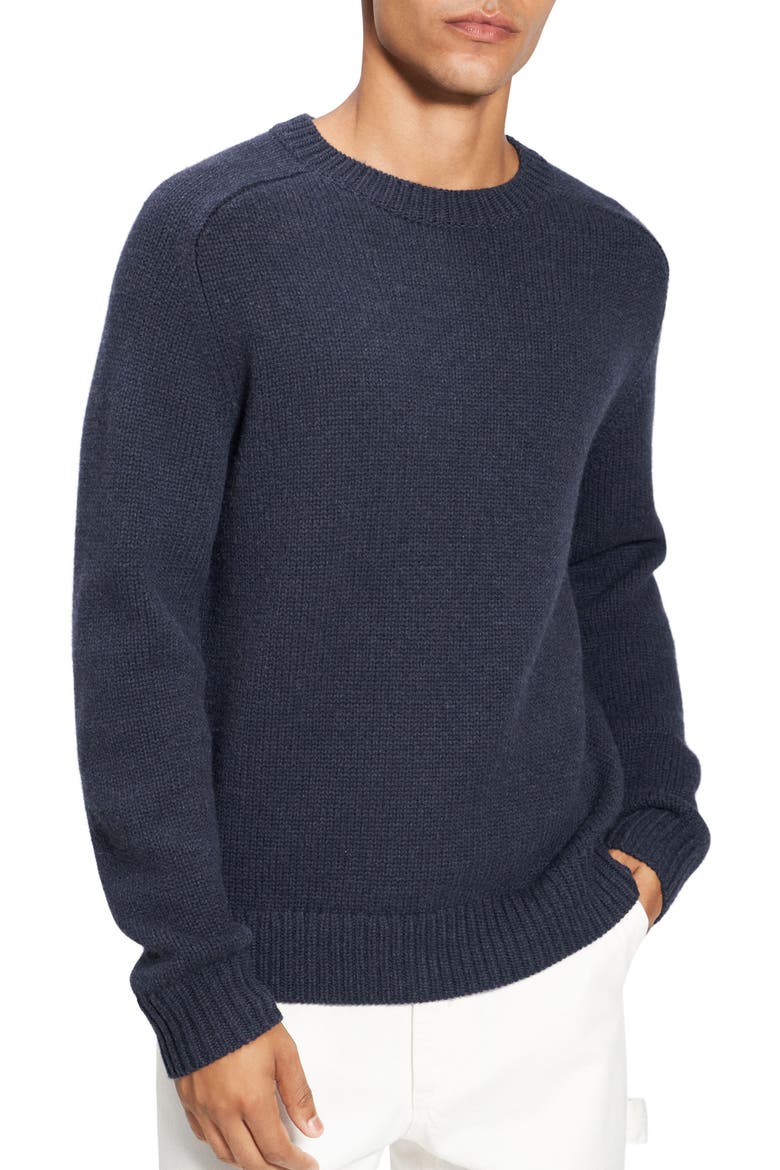 Heavyweight Wool & Cashmere Sweater, Main, color, BALTIC MELANGE - 07S