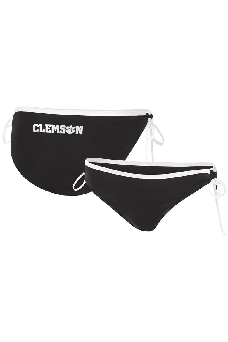 Women's G-III 4Her by Carl Banks Black Clemson Tigers Perfect Match Bikini Bottom, Main, color, Black