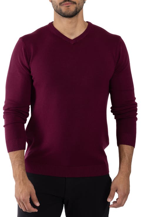 V-Neck Rib Knit Sweater