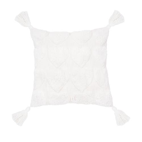 Carol & Frank Heart Pillow In White