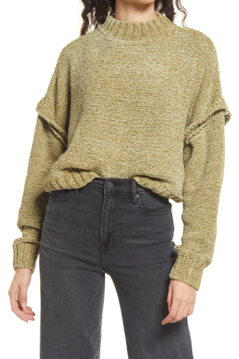 Drop Shoulder Crop Sweater, Main, color, HIGHTLIGHT REEL