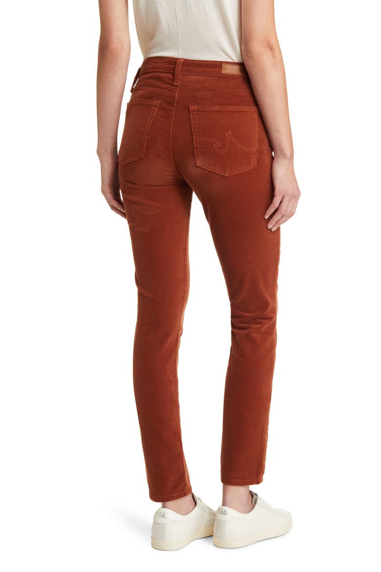 'Prima' Corduroy Skinny Pants, Alternate, color, SPICED MAPLE