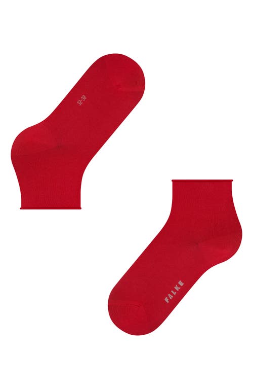 Falke Cotton Touch Short Socks In Red