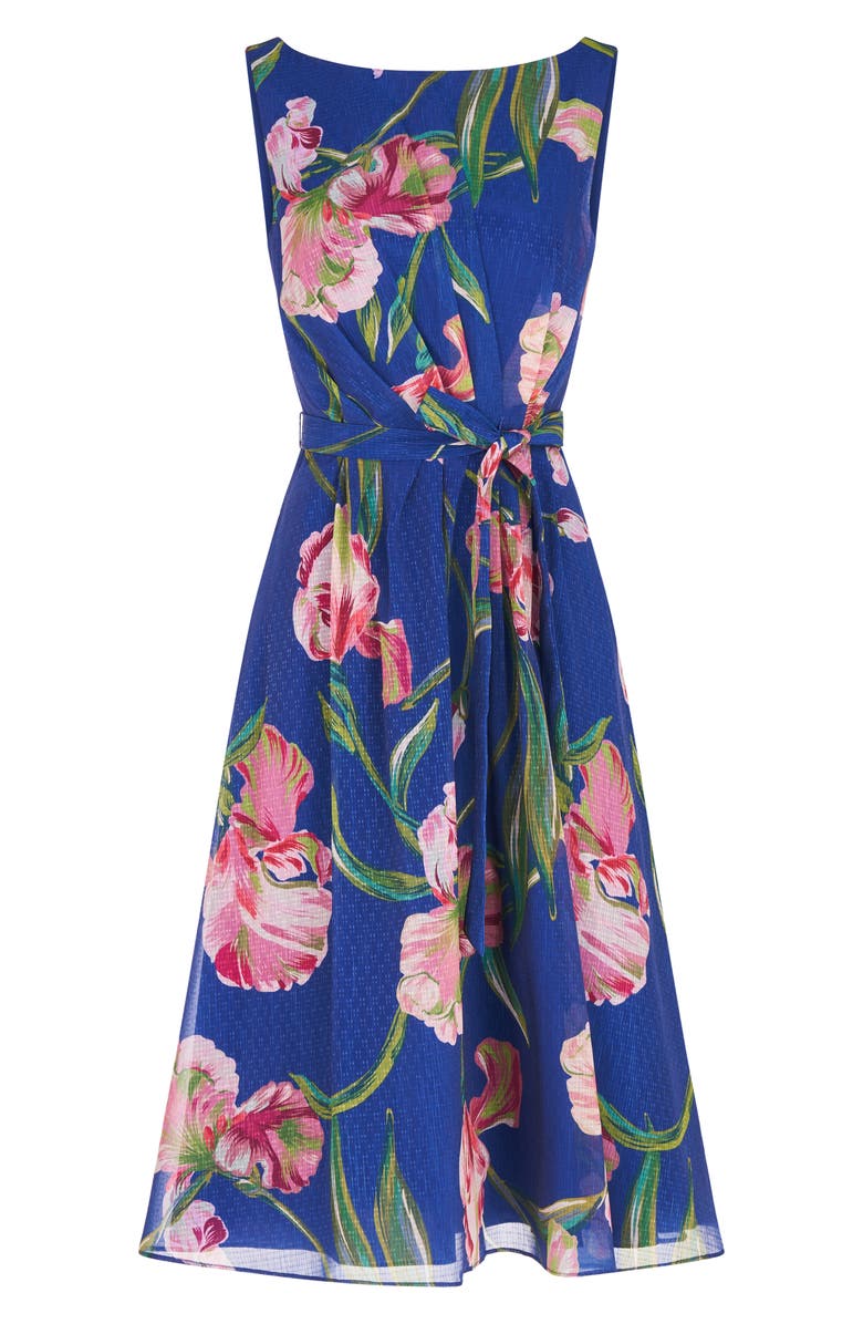 Kay Unger Ali Floral Midi Cocktail Dress, Alternate, color,