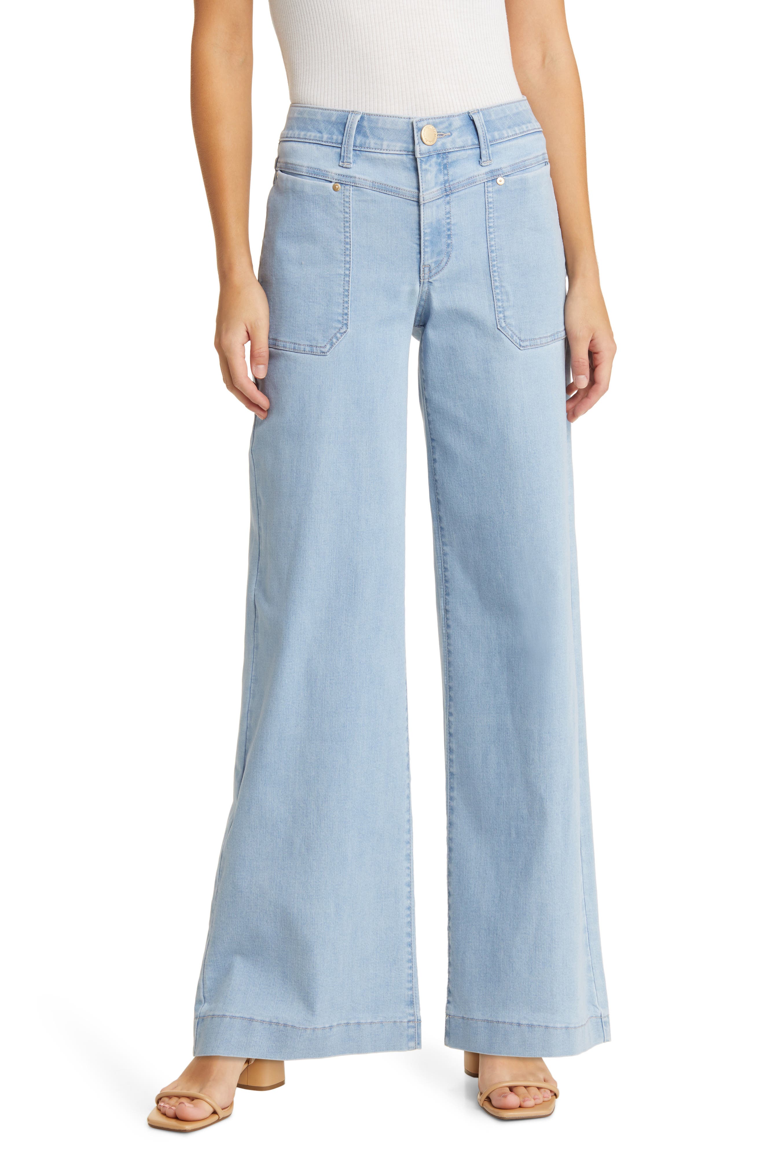'Ab'Solution V-Yoke High Waist Wide Leg Jeans