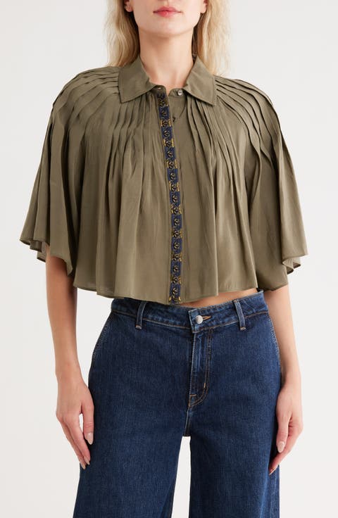 Tillie Flutter Sleeve Crop Top