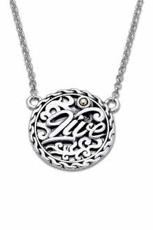 SAMUEL B. Sterling Silver & 18K Gold Live Pendant Necklace