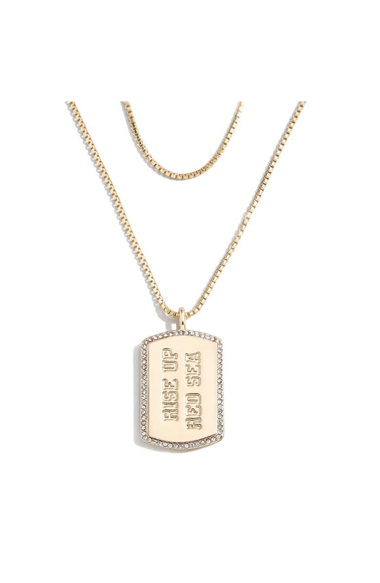 WEAR by Erin Andrews x Baublebar Arizona Cardinals Gold Dog Tag Necklace, Alternate, color, 