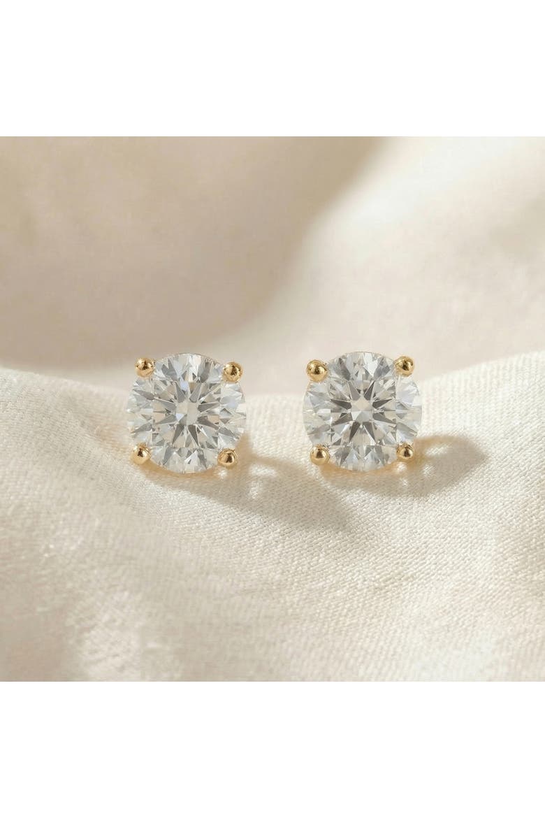 1 1/4 Ct Diamond Screw Back Studs 14k Gold Lab Grown, Alternate, color, 14k Yellow Gold