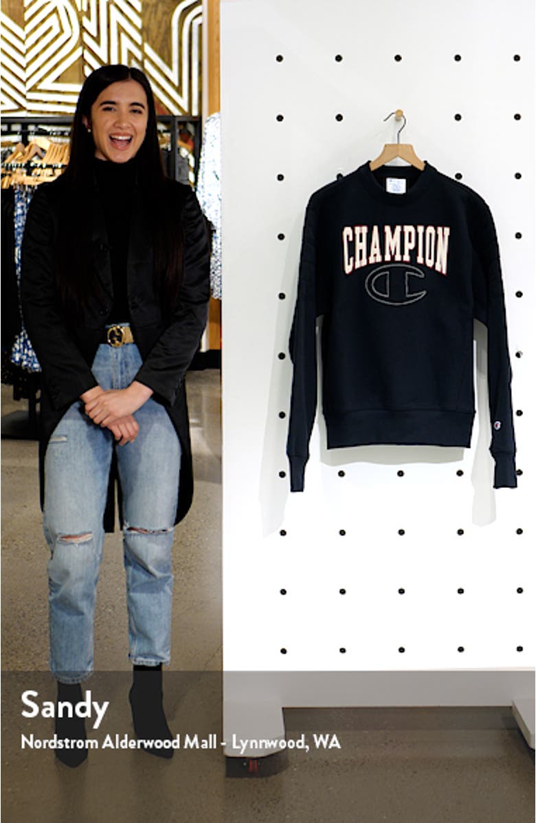 Reverse Weave Quilted Crew Sweatshirt, sales video thumbnail