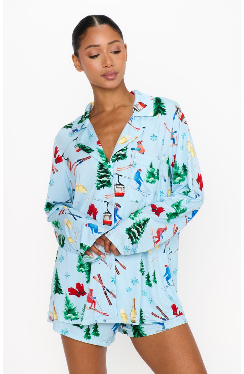 Show Me Your Mumu Favorite PJ Set, Alternate, color, Slopes And Sips Jersey