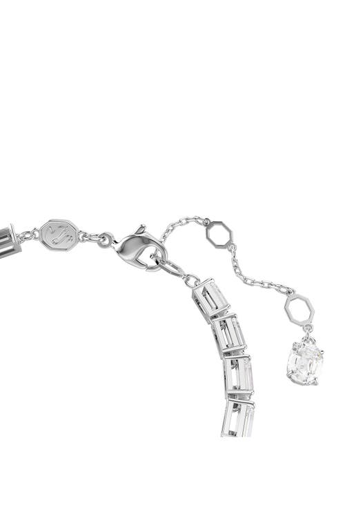 Swarovski Matrix Octagon Crystal Bracelet In White Gold