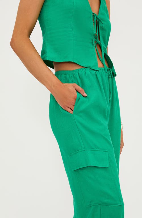 Beach Riot Amara Drawstring Cargo Cover-up Pants In Mediterranean Mint