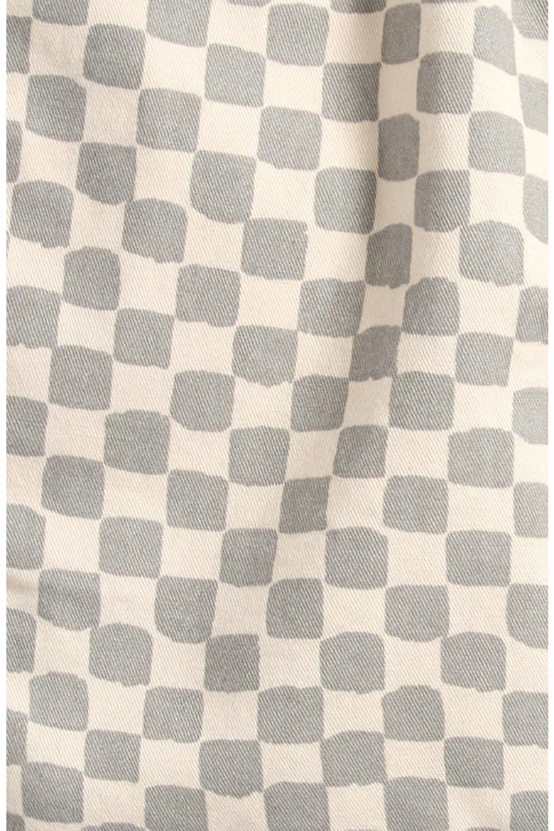 Kids' Checkerboard Cotton Twill Shorts, Alternate, color, GREY