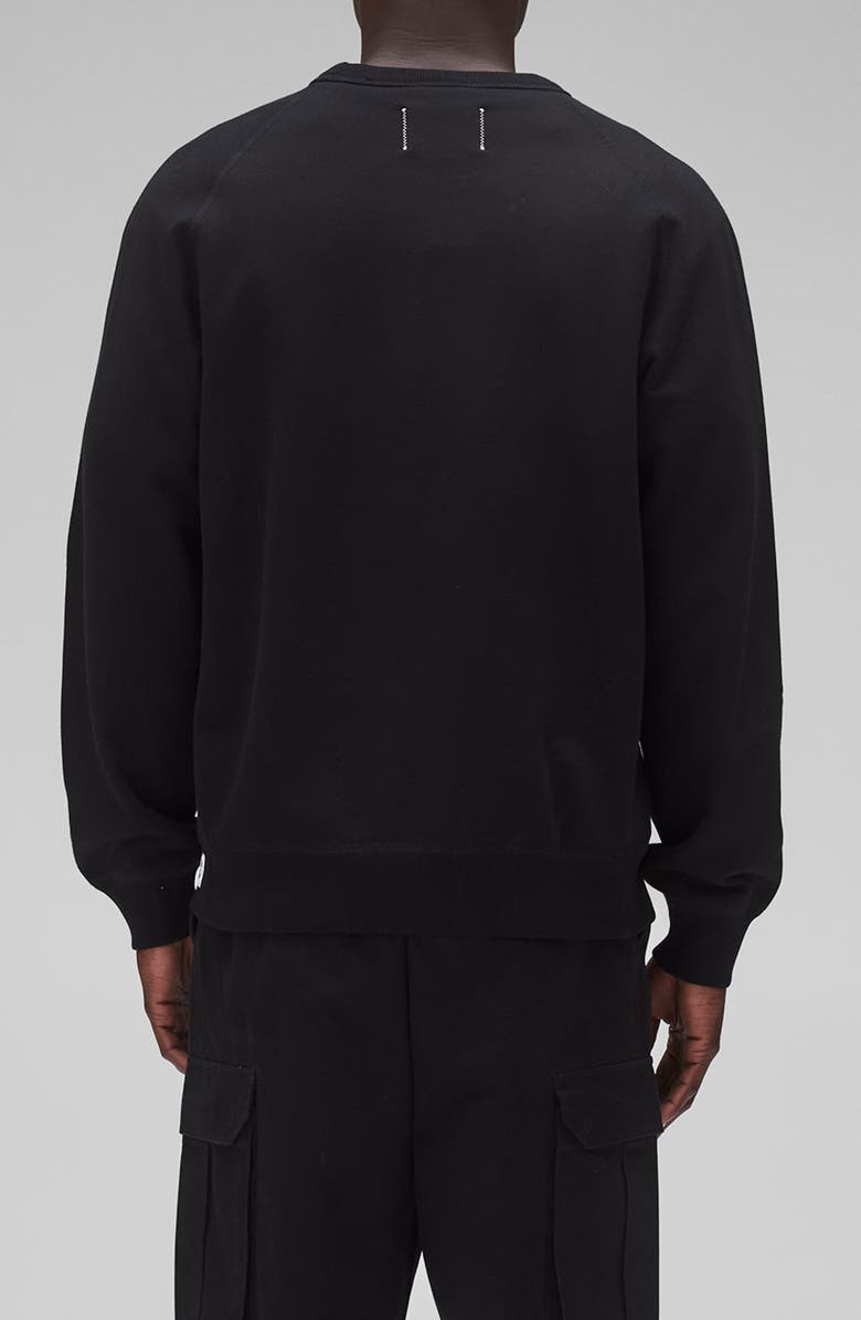 Reigning Champ Midweight Terry Standard Crewneck Sweatshirt, Alternate, color, Black