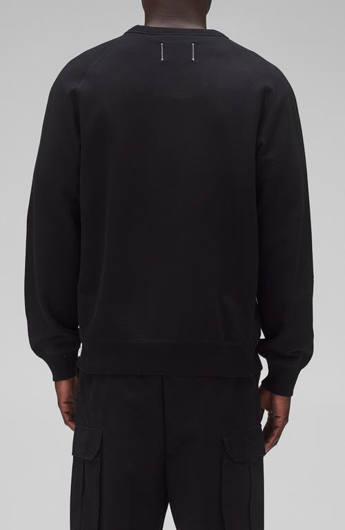 Reigning Champ Midweight Terry Standard Crewneck Sweatshirt In Black