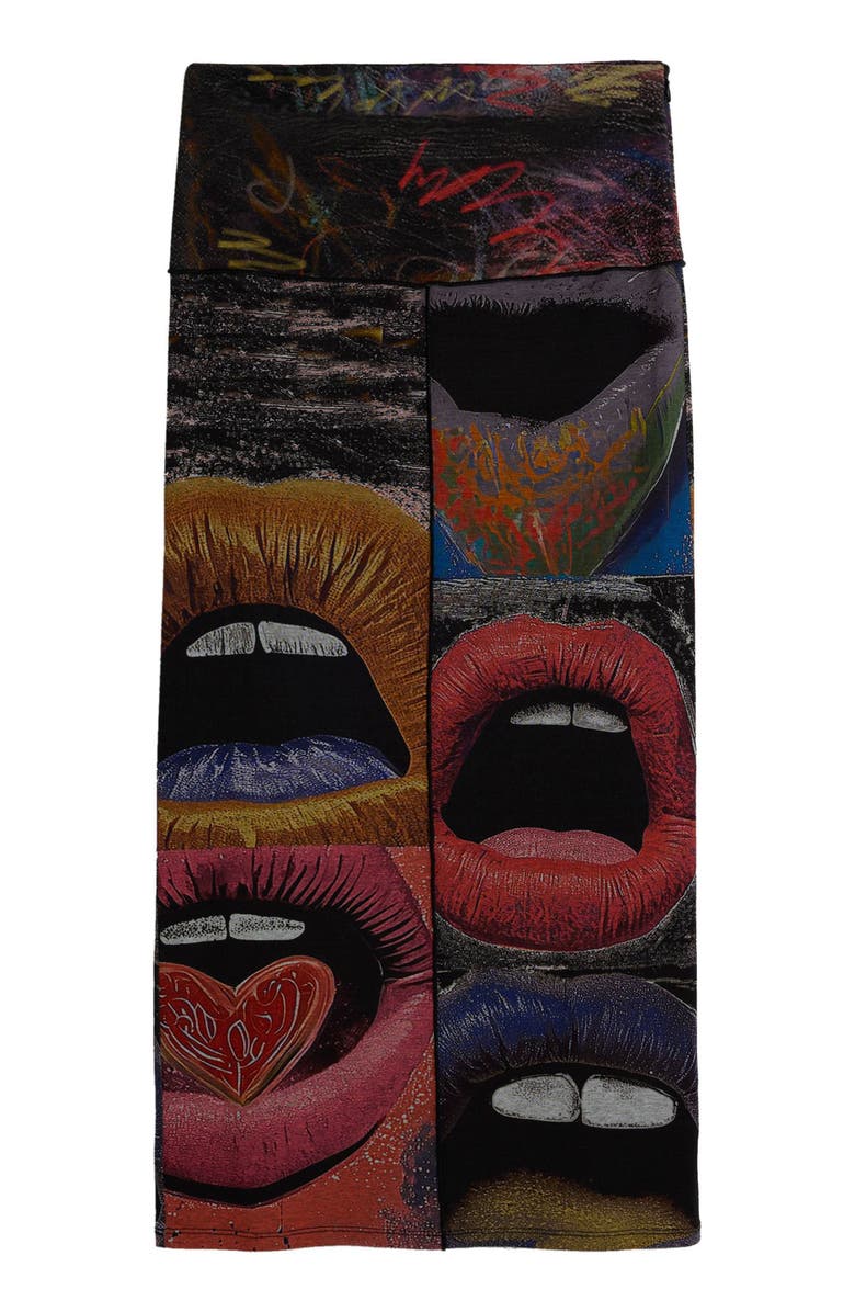 Desigual Graphic Maxi Skirt, Alternate, color, Black