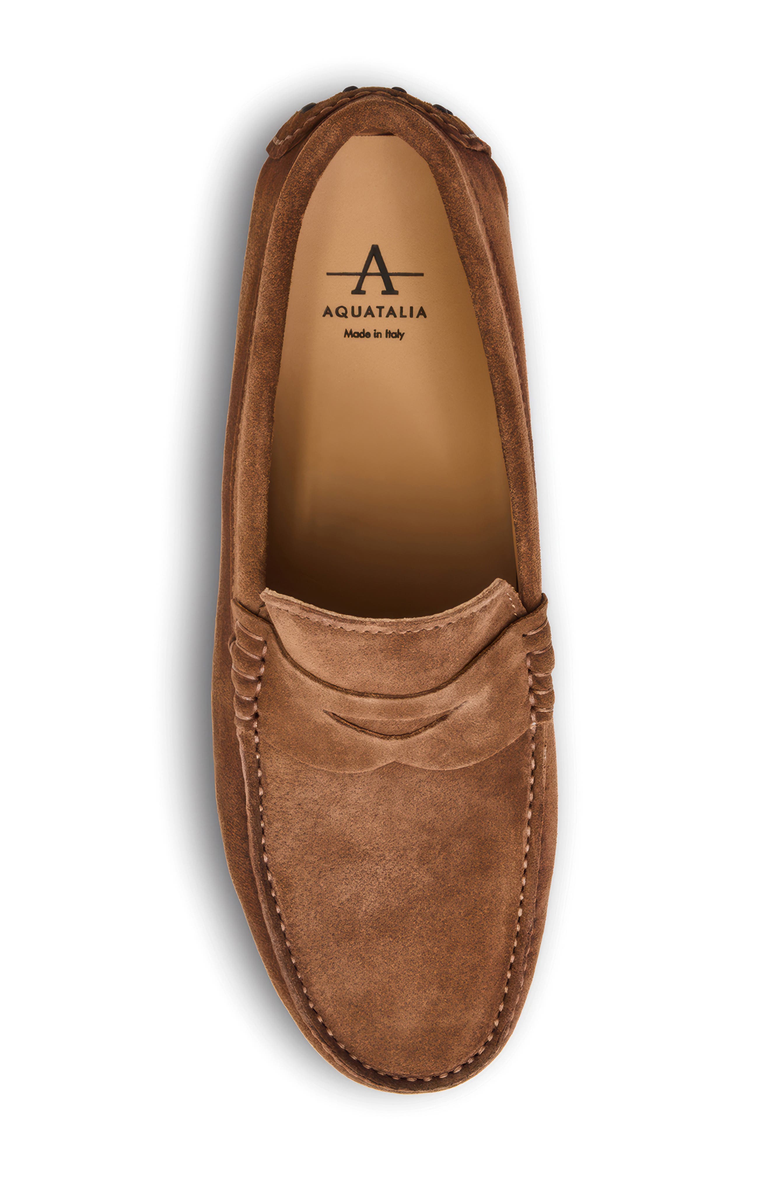 Enzo Water Resistant Driving Loafer, Alternate, color, BROWN SUEDE