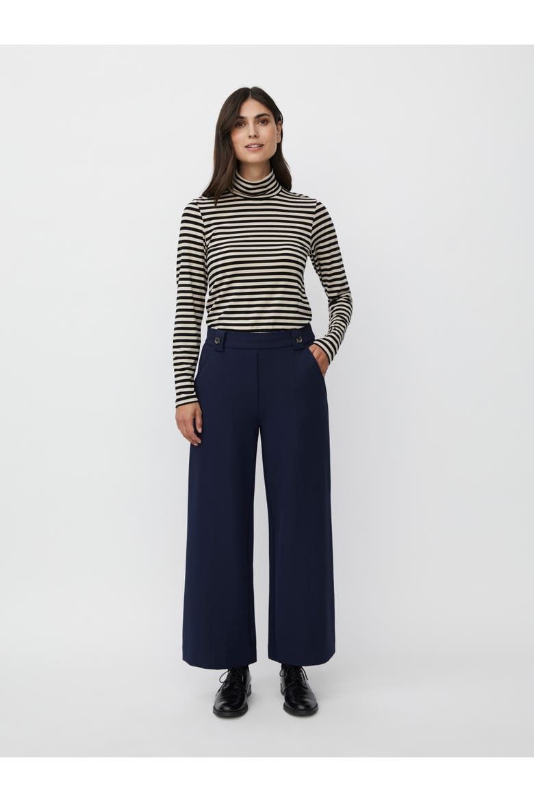 MaPaxora Cropped Wide Leg Pants, Alternate, color, Navy Blazer