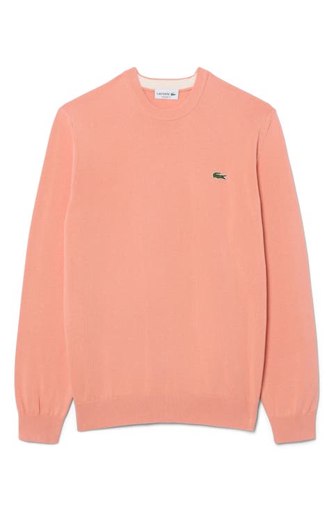 Solid Cotton Jersey Crewneck Sweater