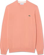 Lacoste Solid Cotton Jersey Crewneck Sweater