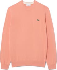 Lacoste Solid Cotton Jersey Crewneck Sweater