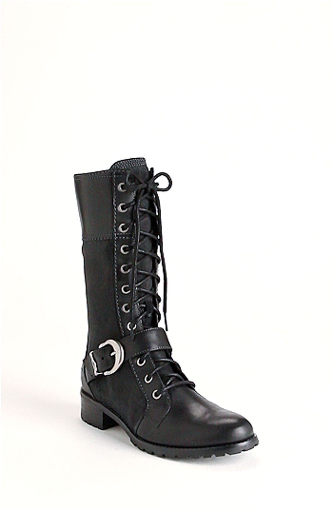 EARTHKEEPER BETHEL BUCKLE MID LACE BOOT, Alternate, color, BLACK