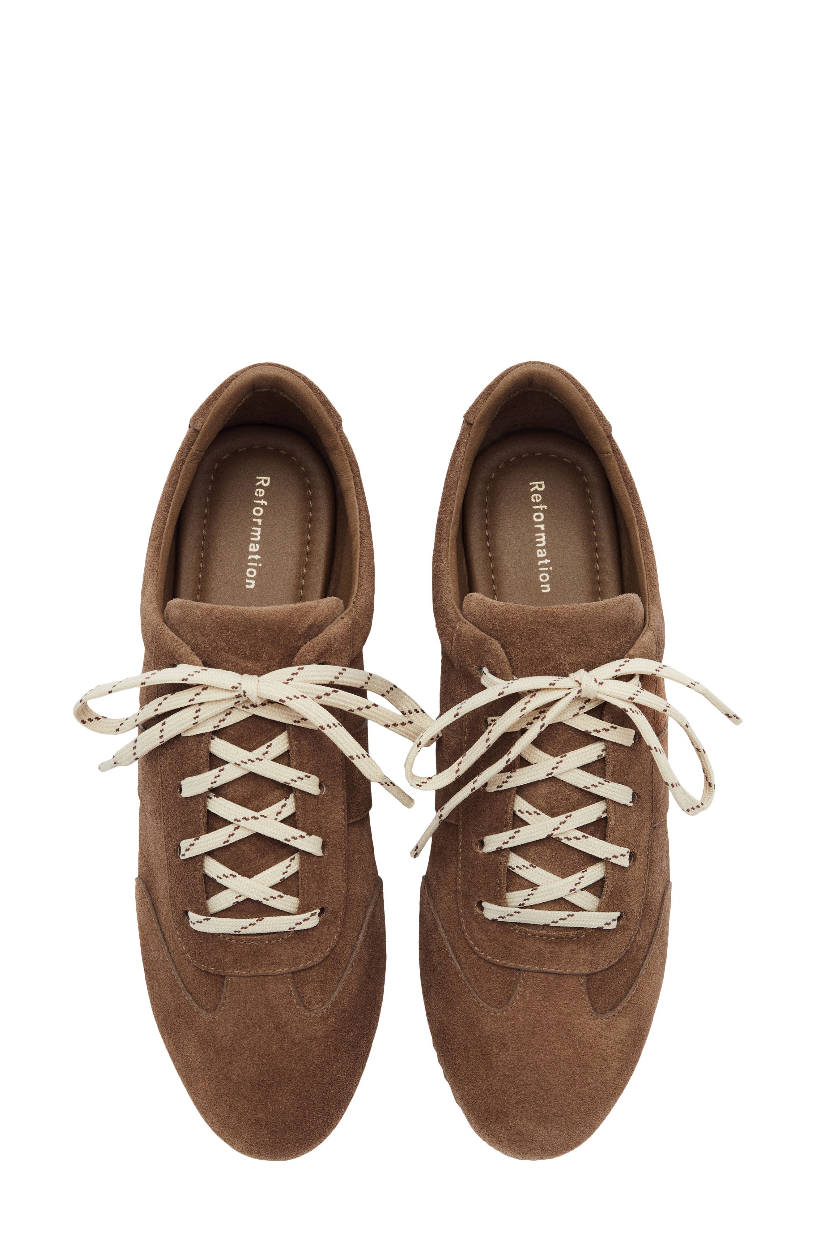 Reformation Terra Ballet Sneaker, Alternate, color, Farro Suede